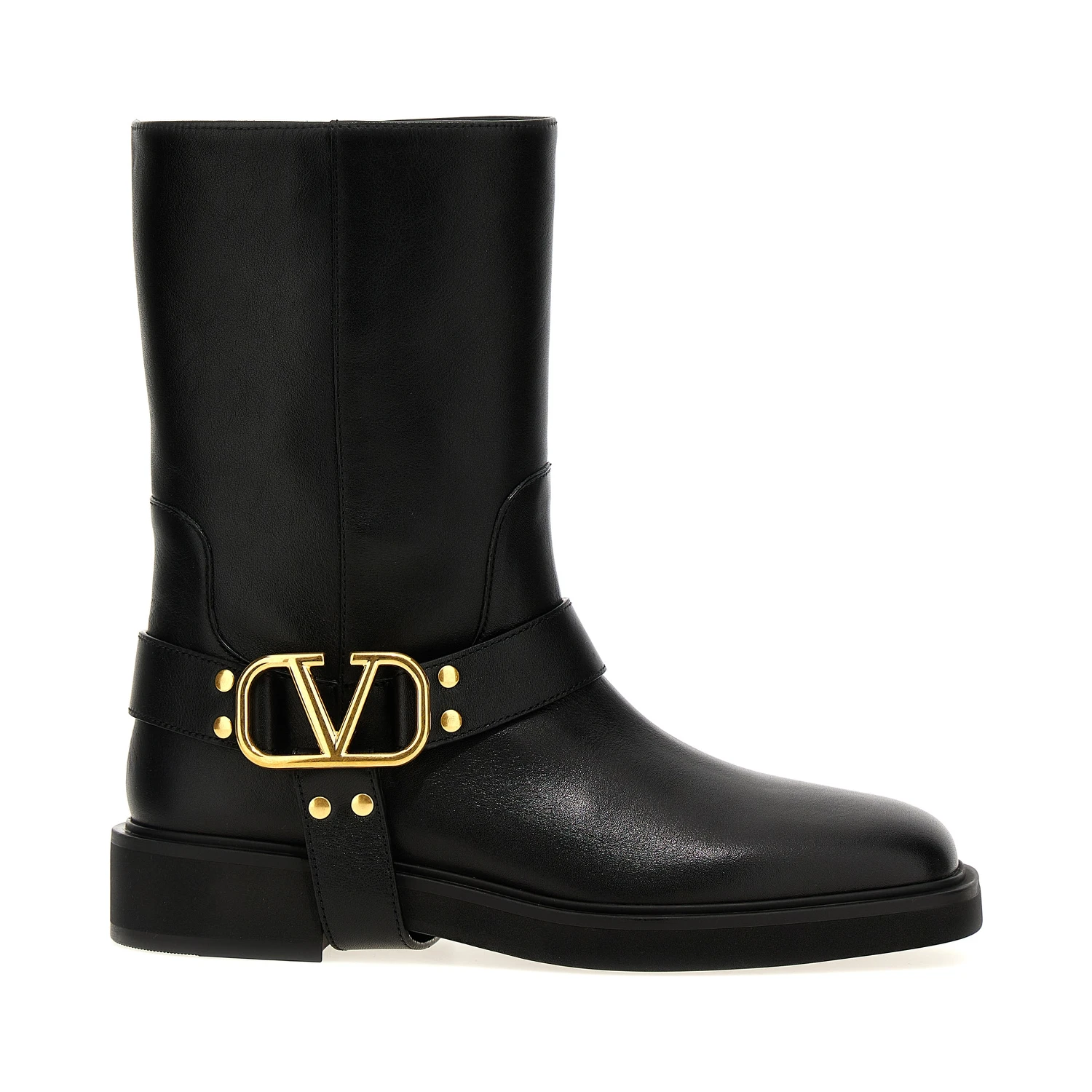 Black Calfskin Ankle Boots