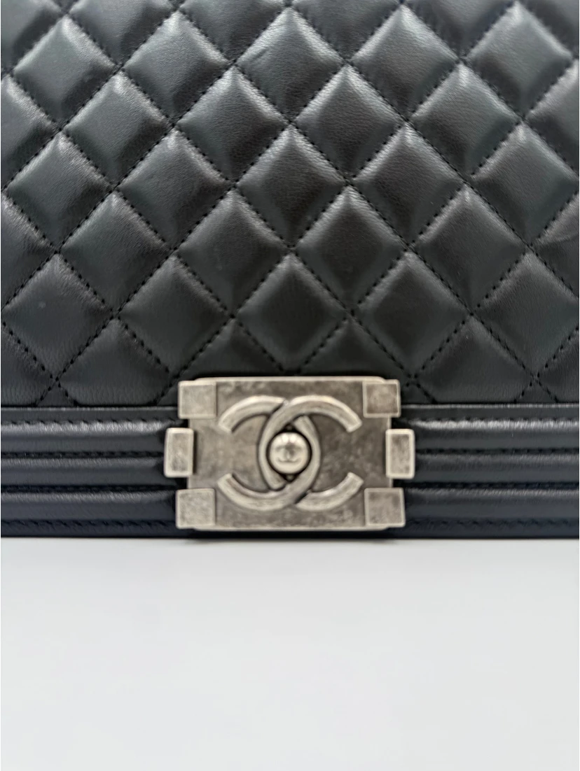 Bicolor Leather Handbag