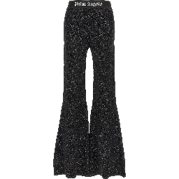 Black Viscose Flared Pants
