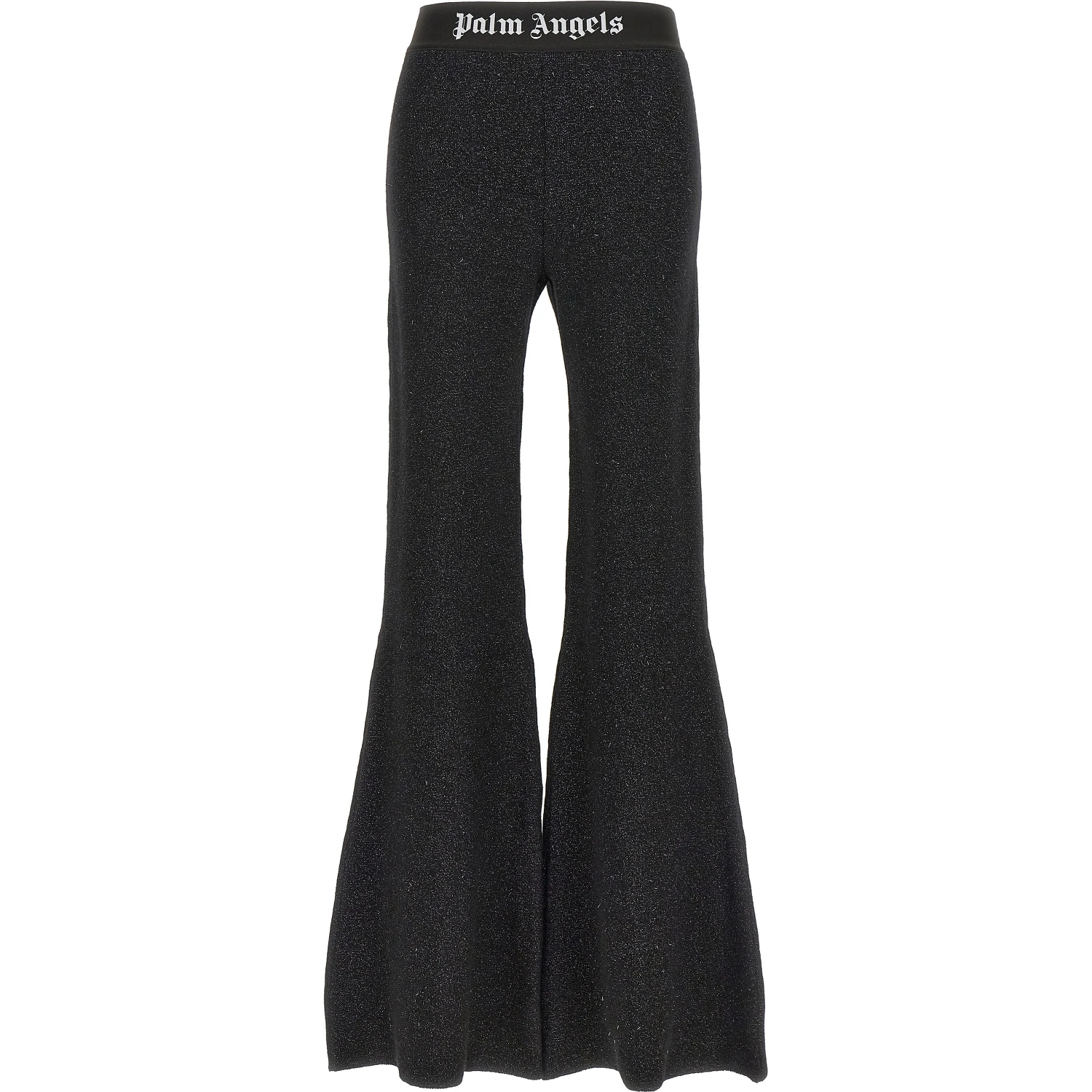 Black Viscose Flared Pants
