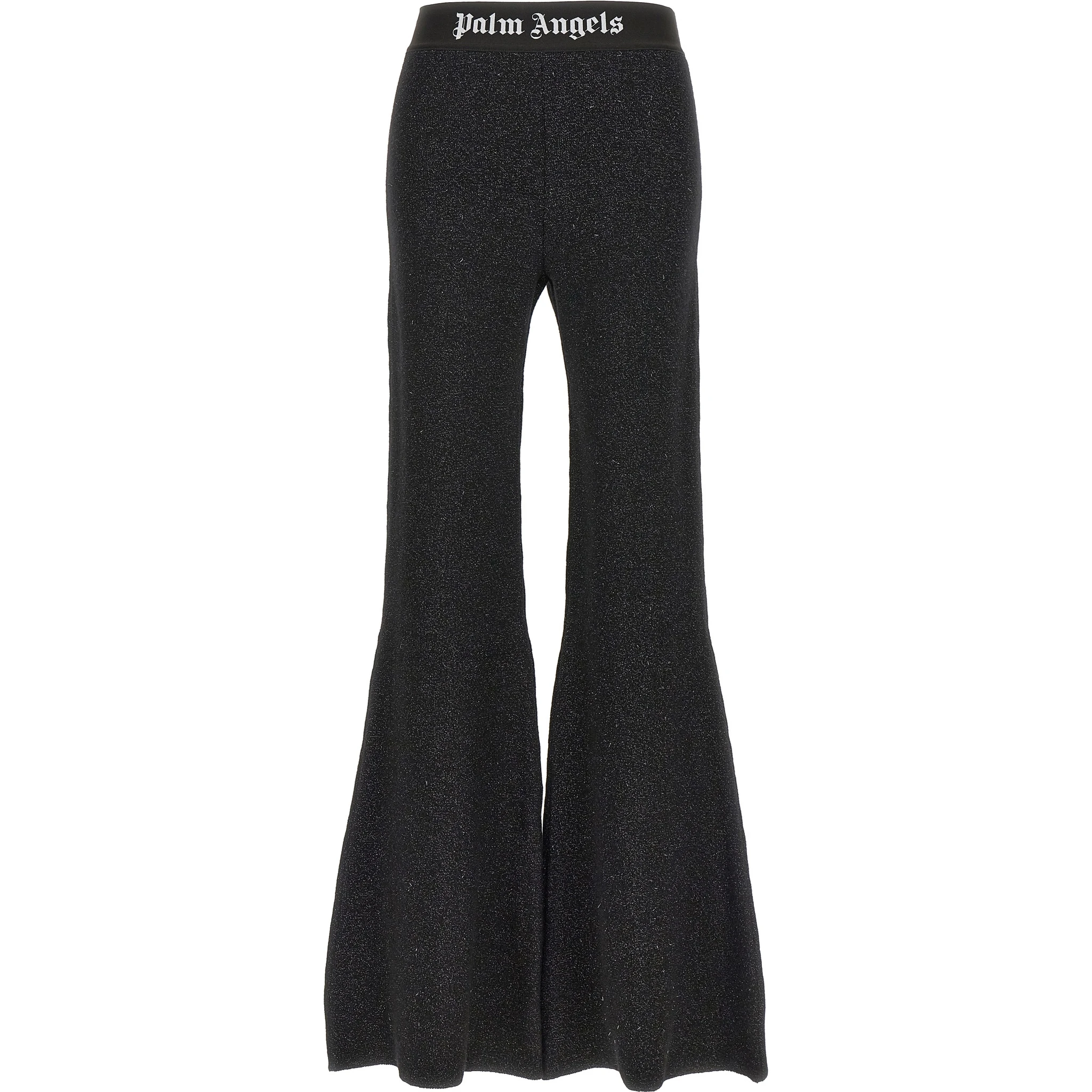 Black Viscose Flared Pants