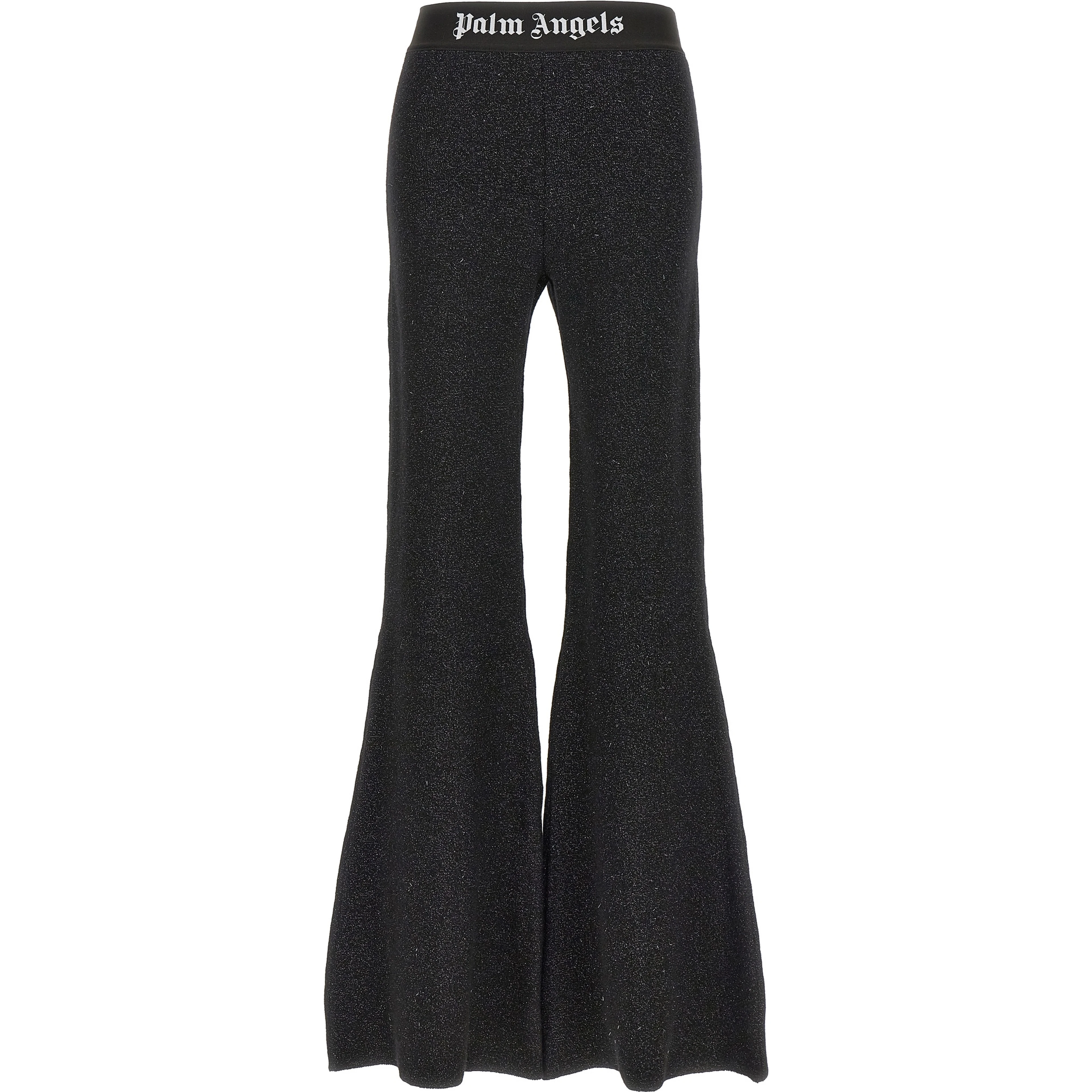 Black Viscose Flared Pants