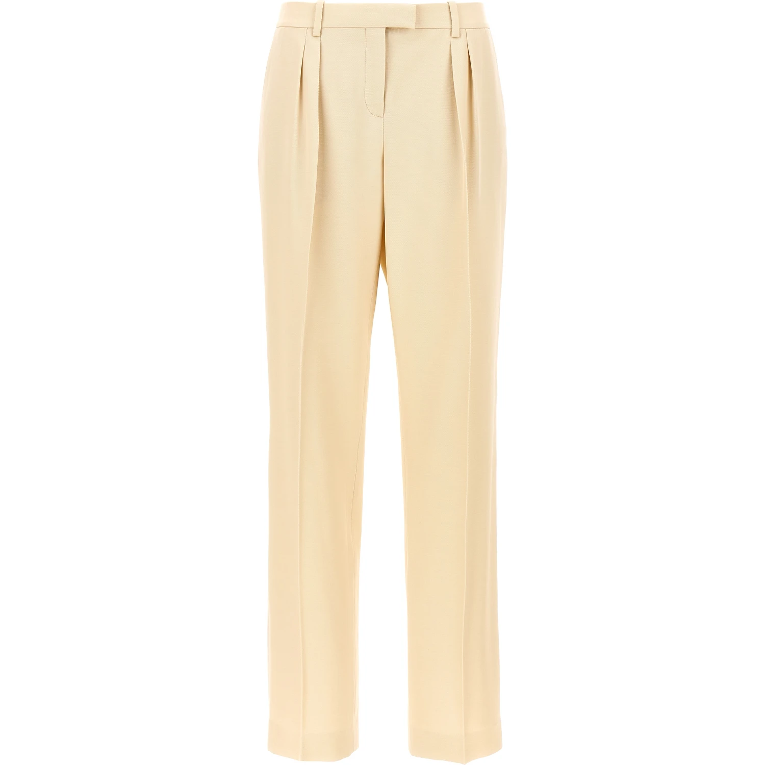Beige Silk Dress Pants