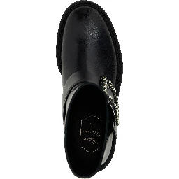 Black Calfskin Ankle Boots