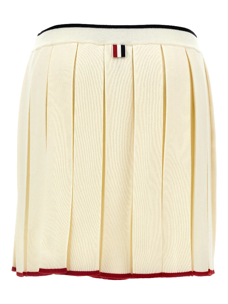 White Virgin Wool Long Skirt alternative