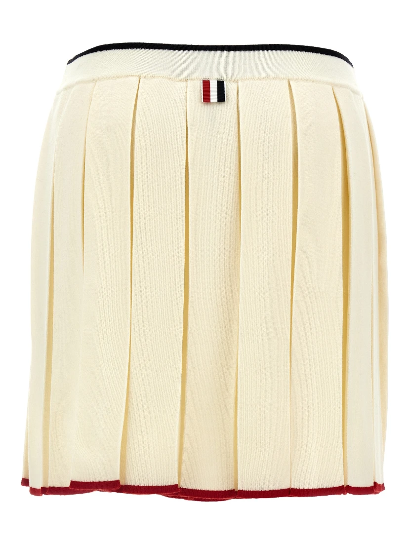 White Virgin Wool Long Skirt