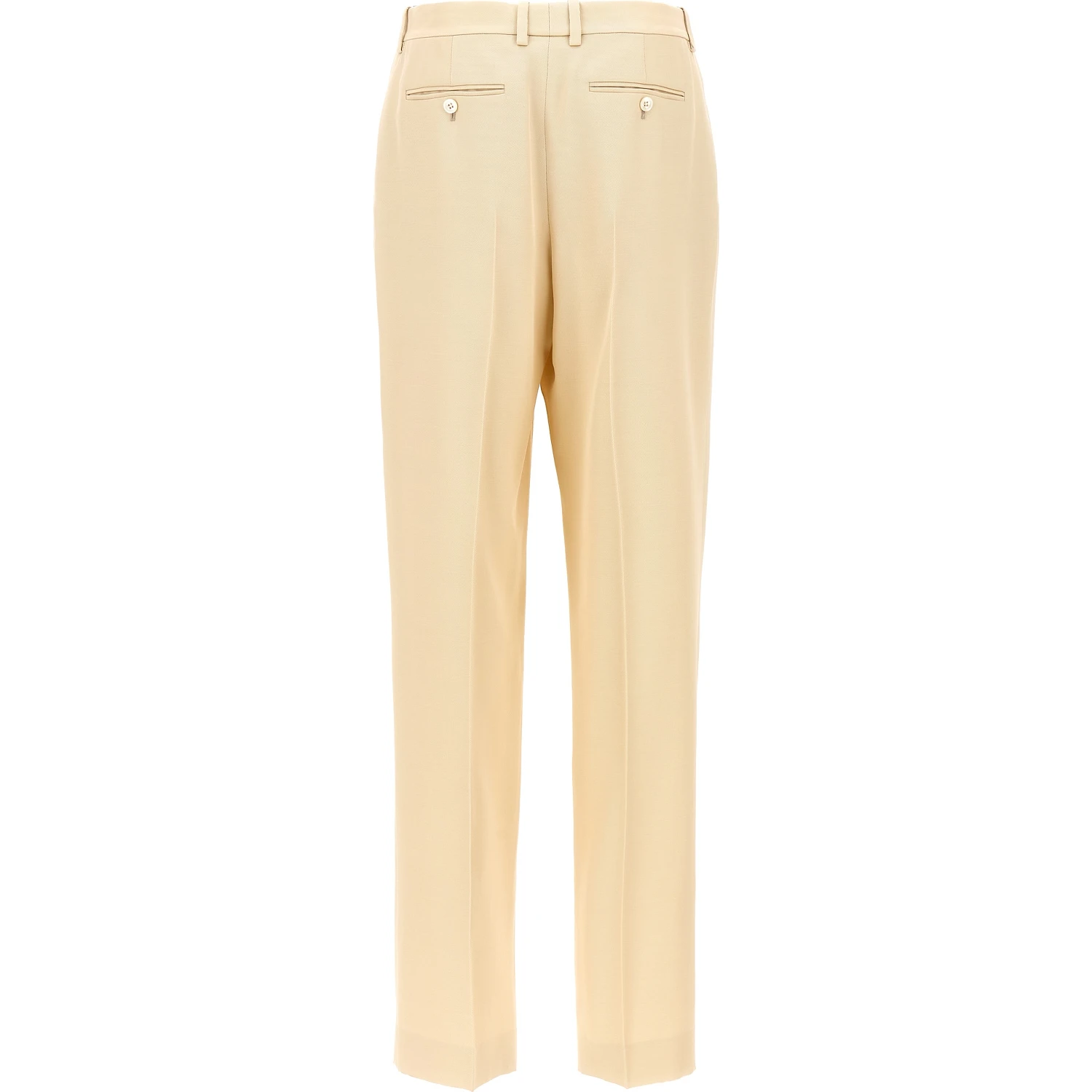 Beige Silk Dress Pants