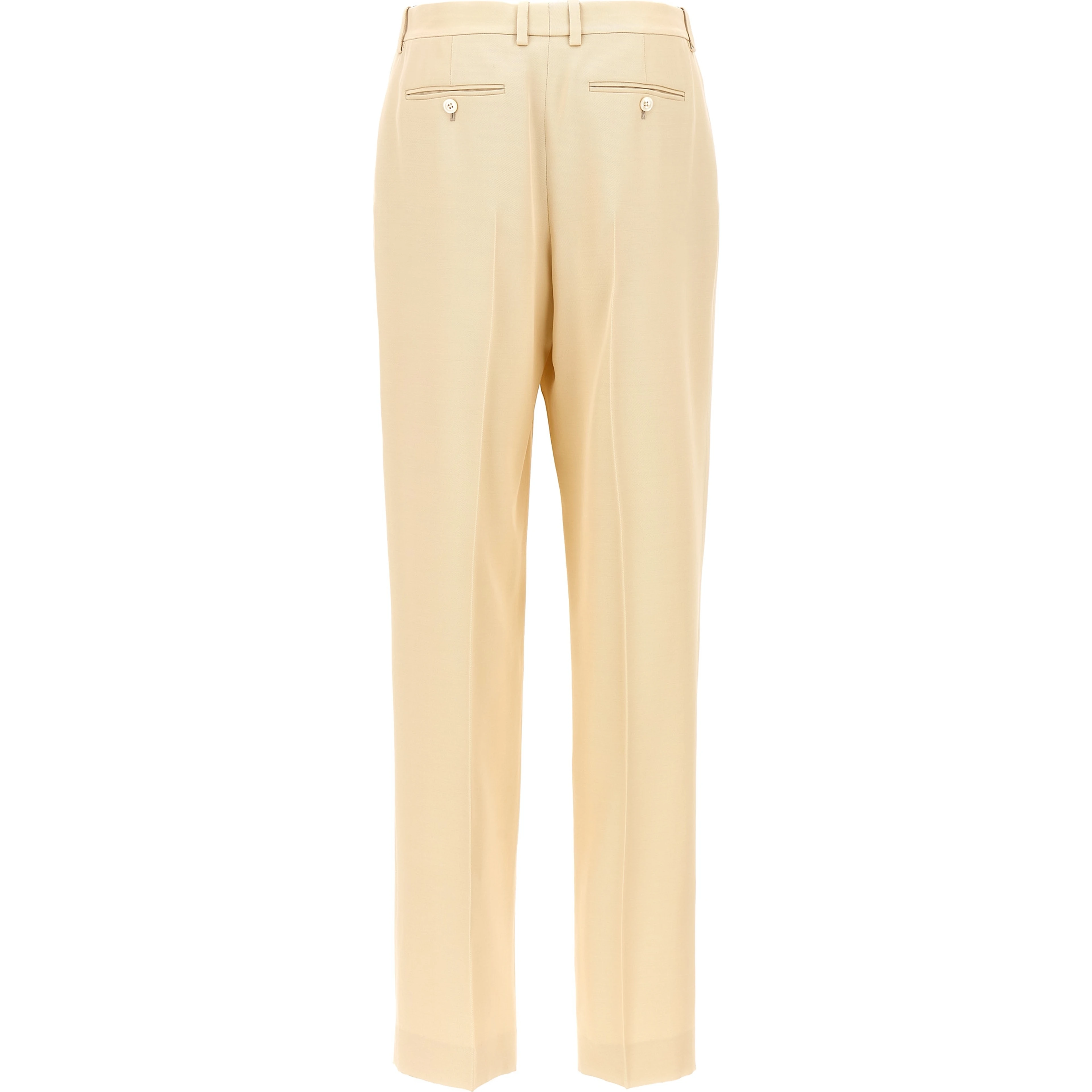 Beige Silk Dress Pants