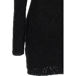 Black Cotton Short Dress