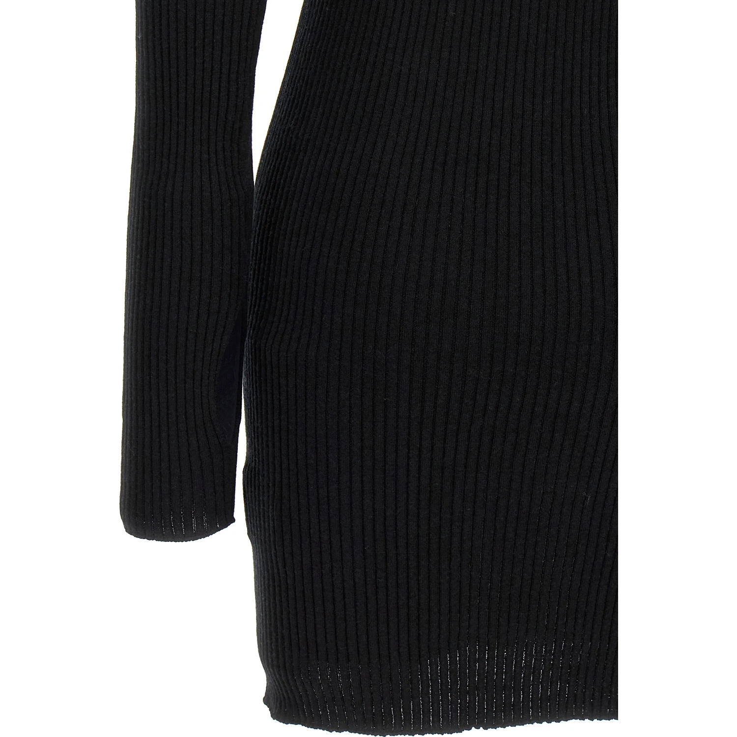 Black Cotton Short Dress