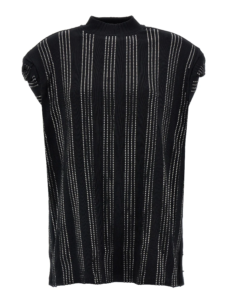 Black Cotton Short Dress