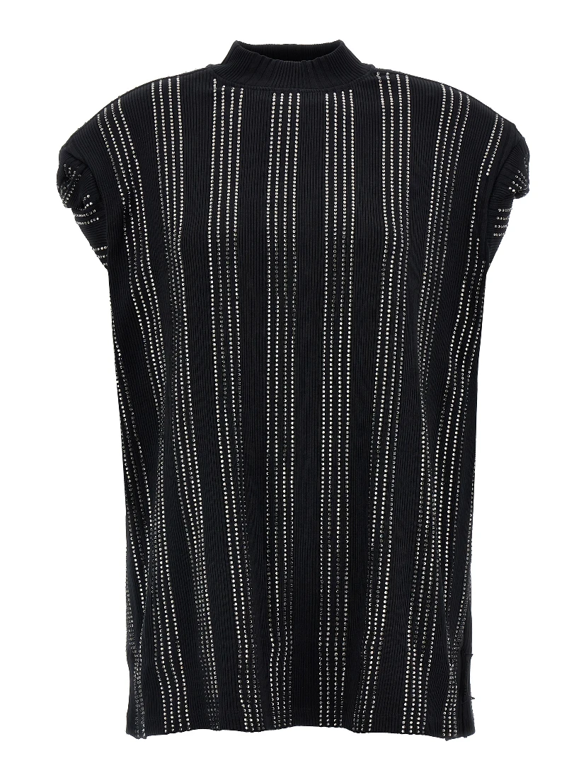 Black Cotton Short Dress
