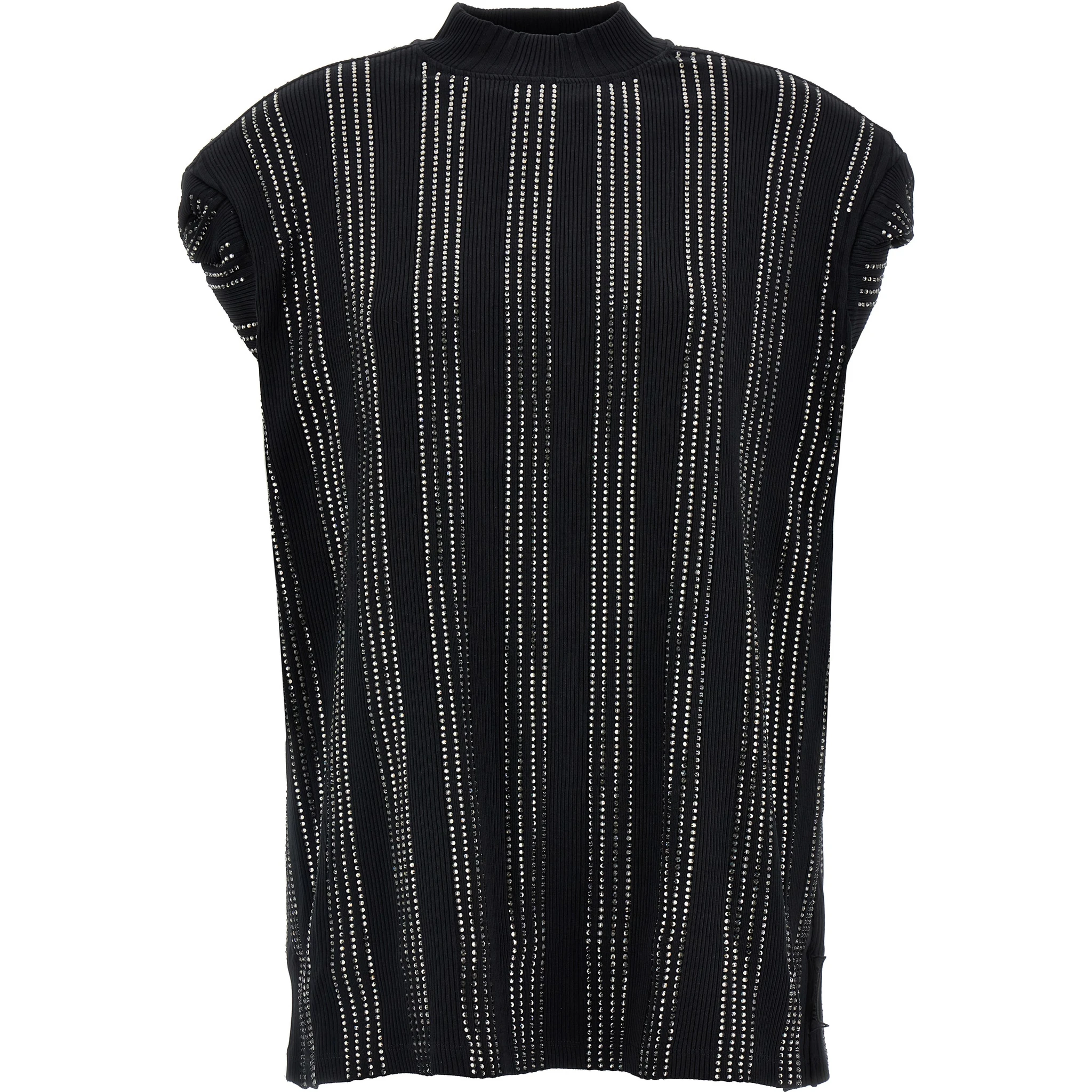Black Cotton Short Dress