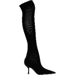 Black Leather Over The Knee