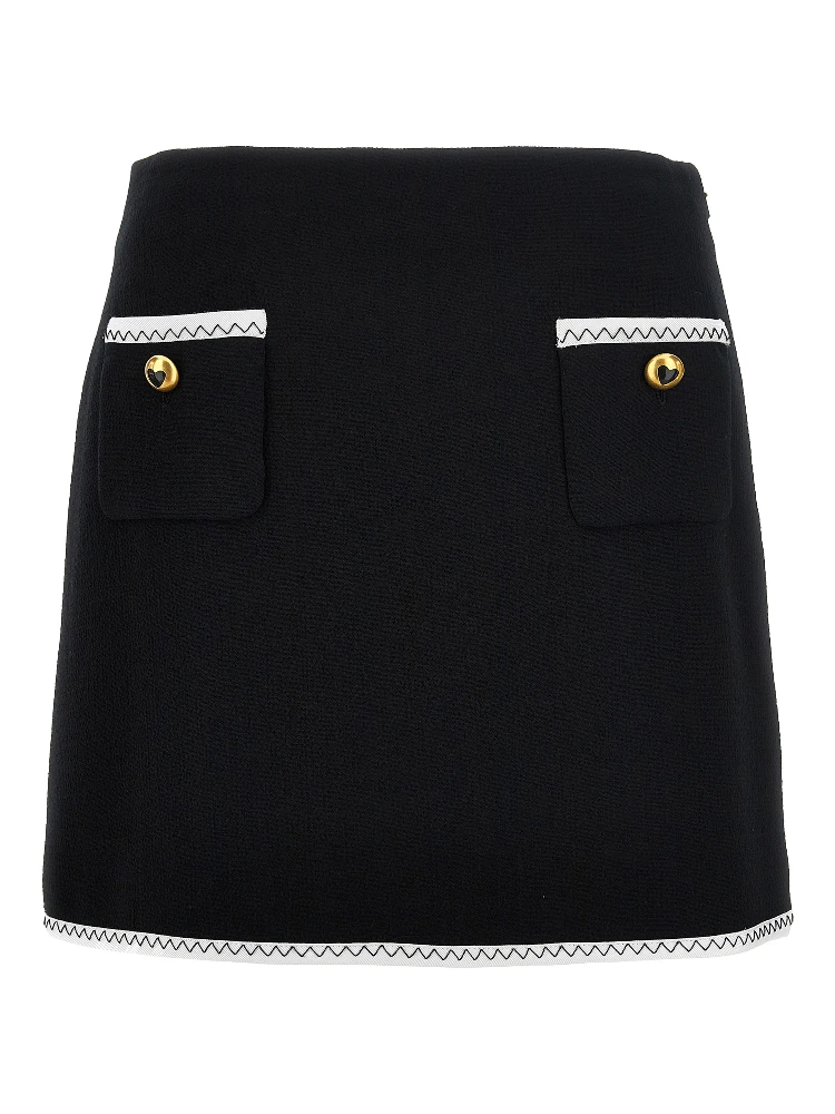 Bicolor Viscose Long Skirt