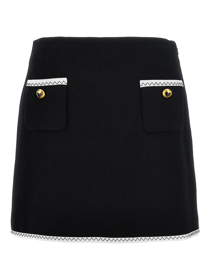 Bicolor Viscose Long Skirt