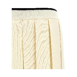 White Virgin Wool Long Skirt