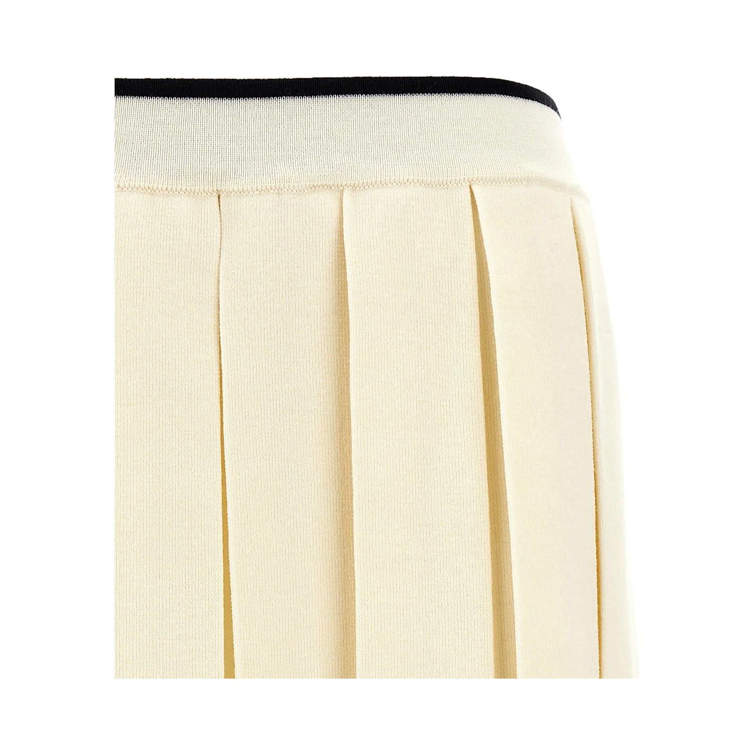 White Virgin Wool Long Skirt