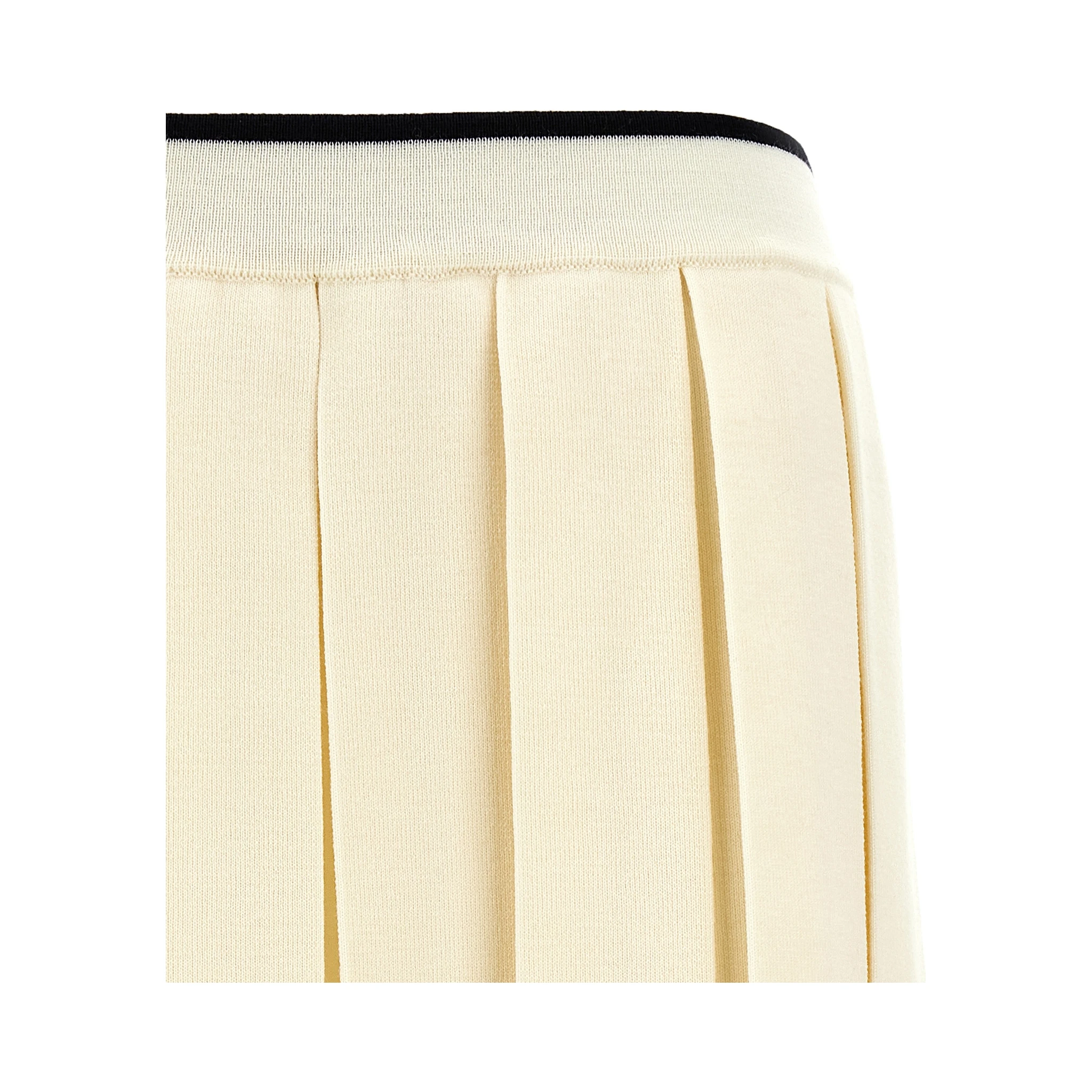 White Virgin Wool Long Skirt
