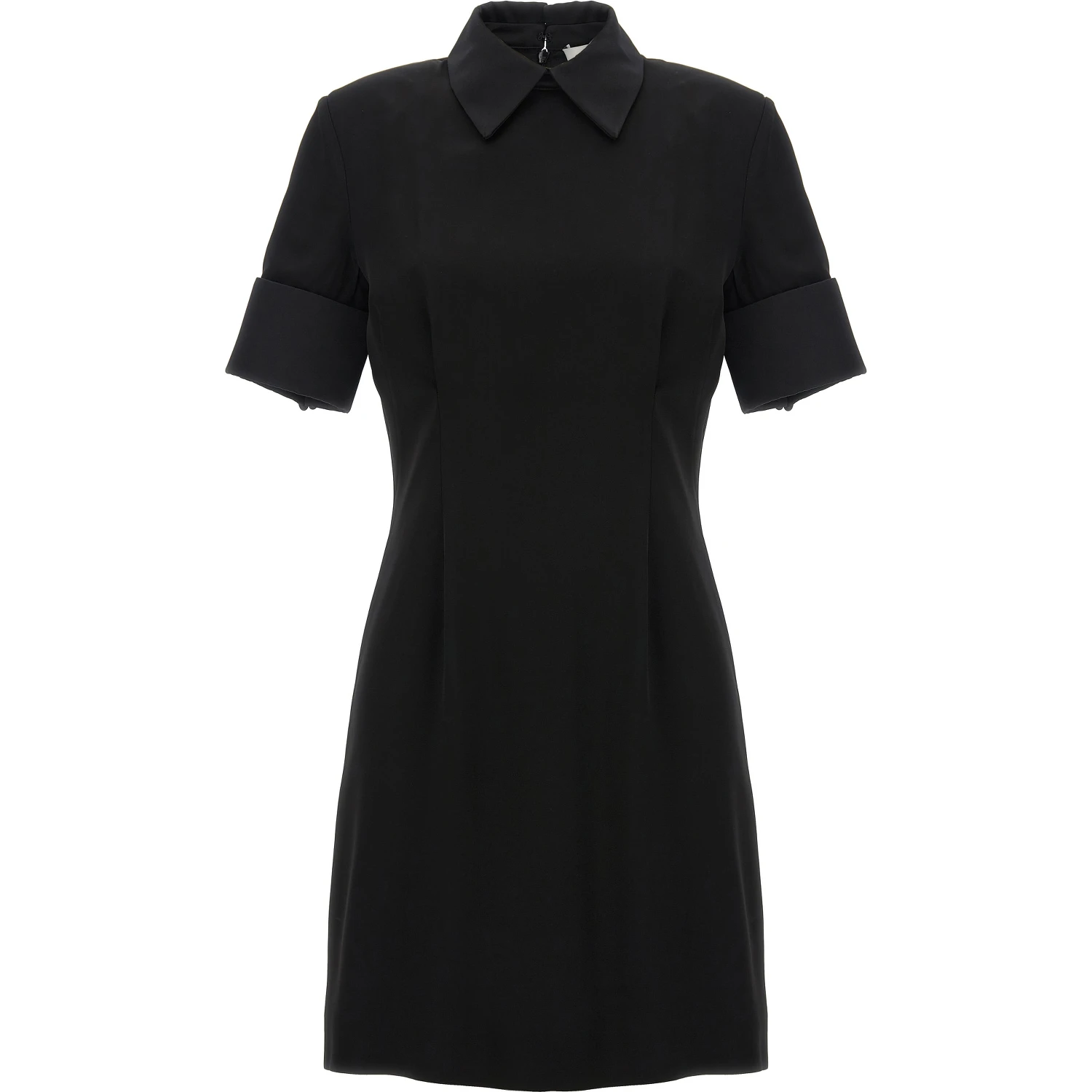 Black Viscose Short Dress
