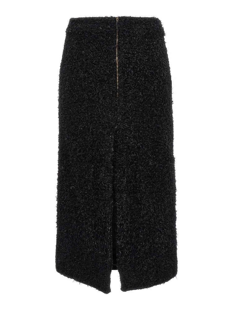 Black Cotton Midi Skirt alternative
