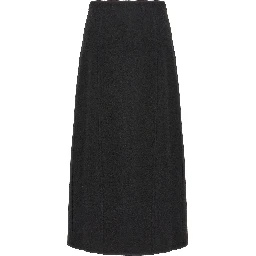 Black Virgin Wool Mini Skirt