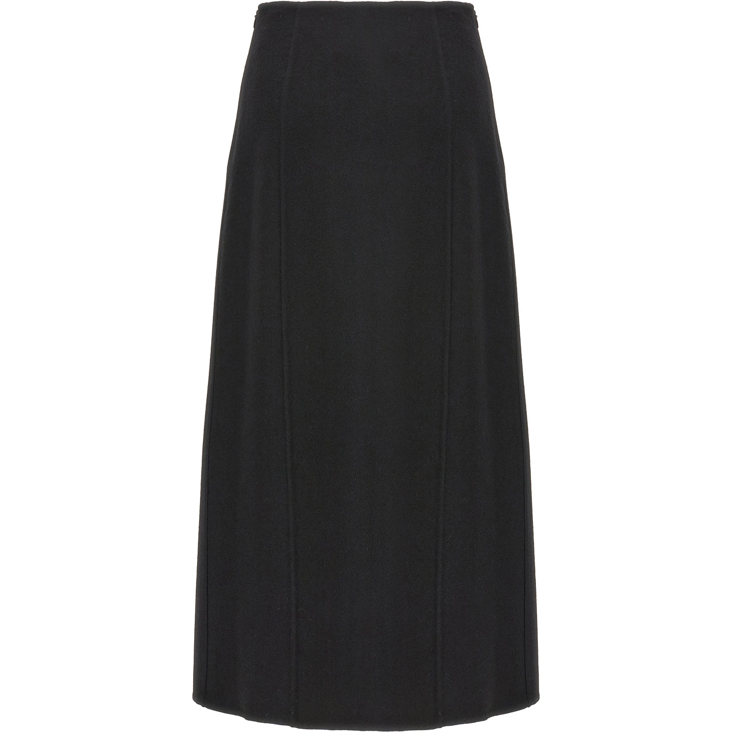 Black Virgin Wool Mini Skirt