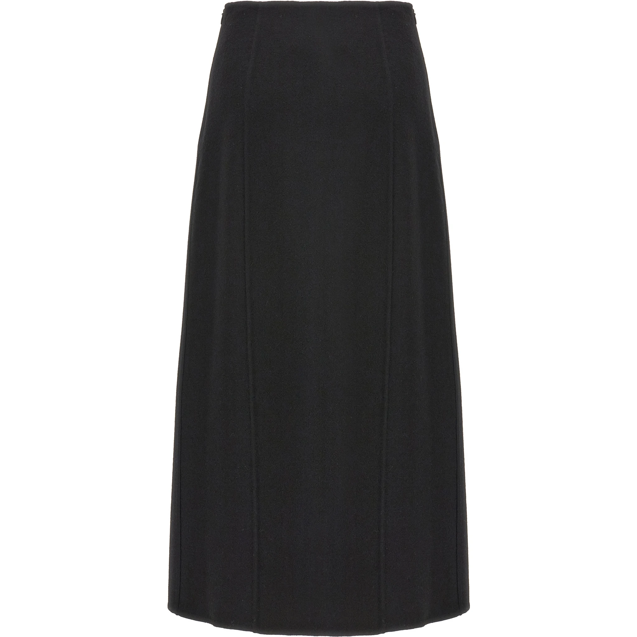 Black Virgin Wool Mini Skirt