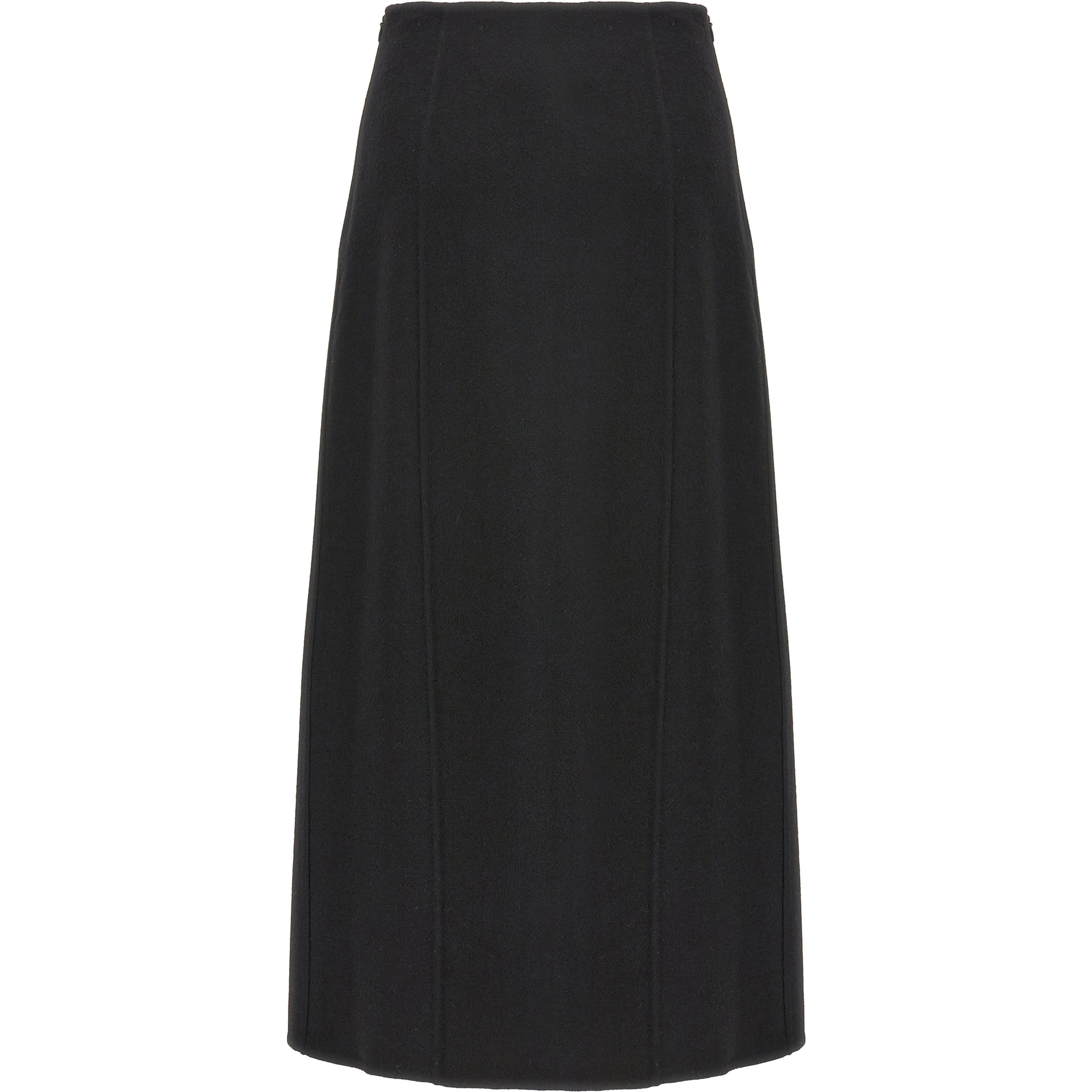 Black Virgin Wool Mini Skirt