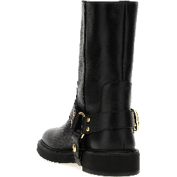 Black Calfskin Ankle Boots
