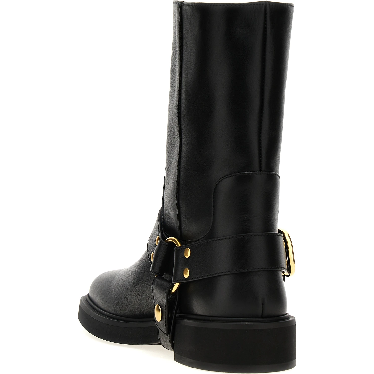 Black Calfskin Ankle Boots