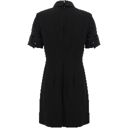 Black Viscose Short Dress