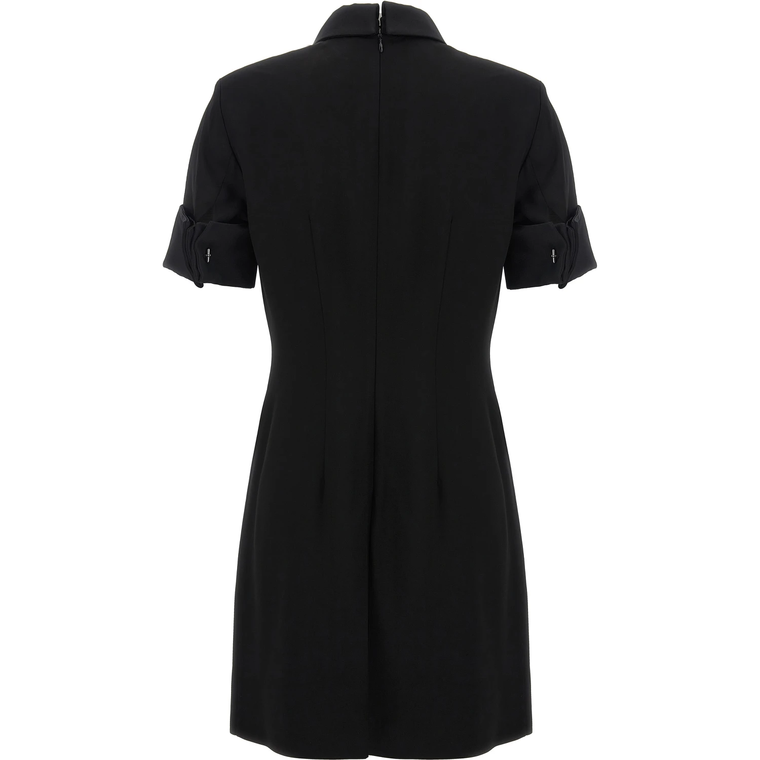 Black Viscose Short Dress