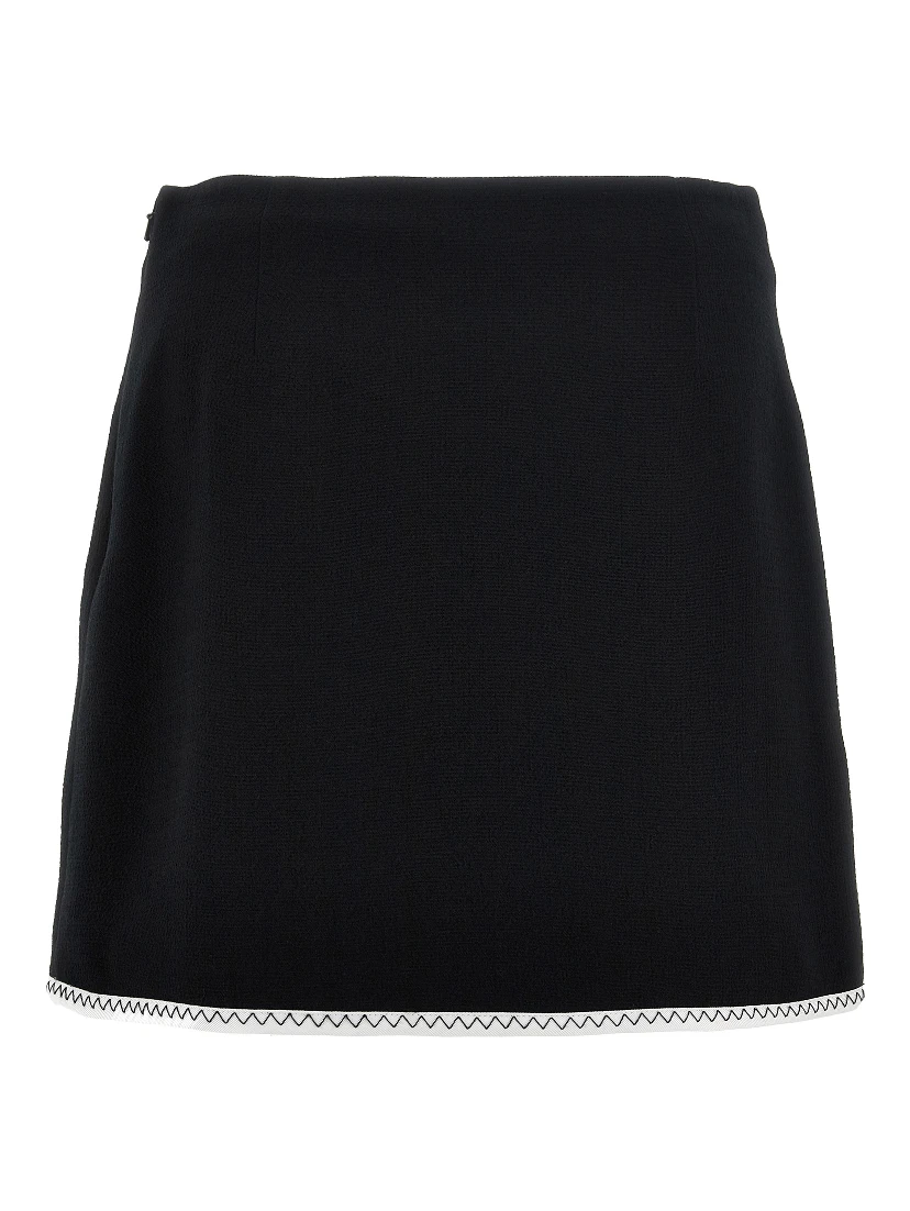 Bicolor Viscose Long Skirt