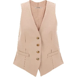 Multicolor Acetate Sleeveless Jacket