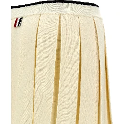White Virgin Wool Long Skirt