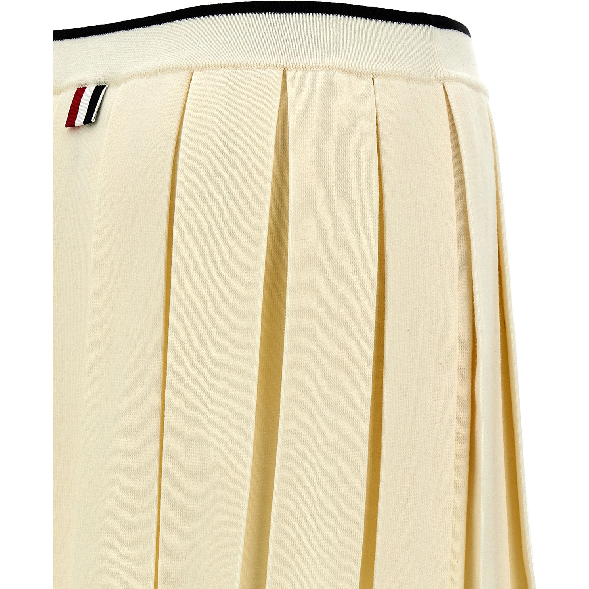 White Virgin Wool Long Skirt