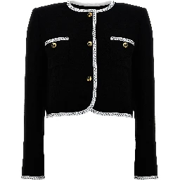 Bicolor Viscose Full-Length Jacket