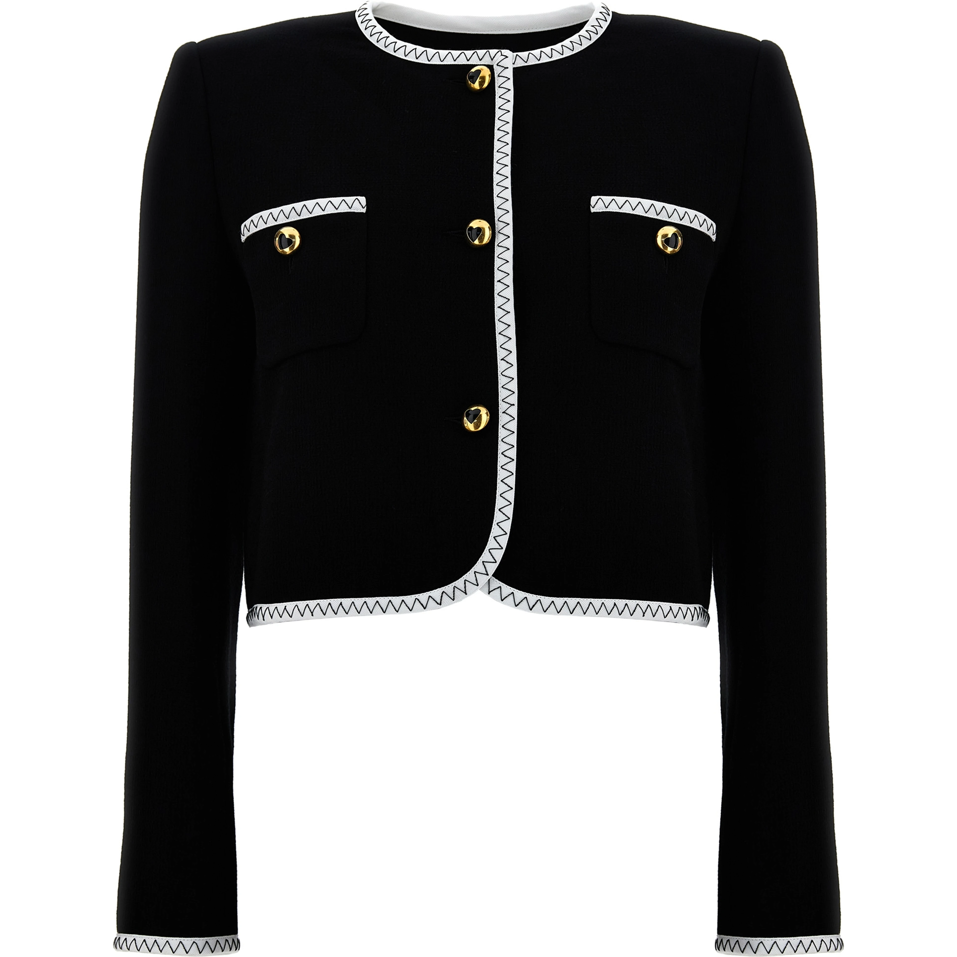 Bicolor Viscose Full-Length Jacket