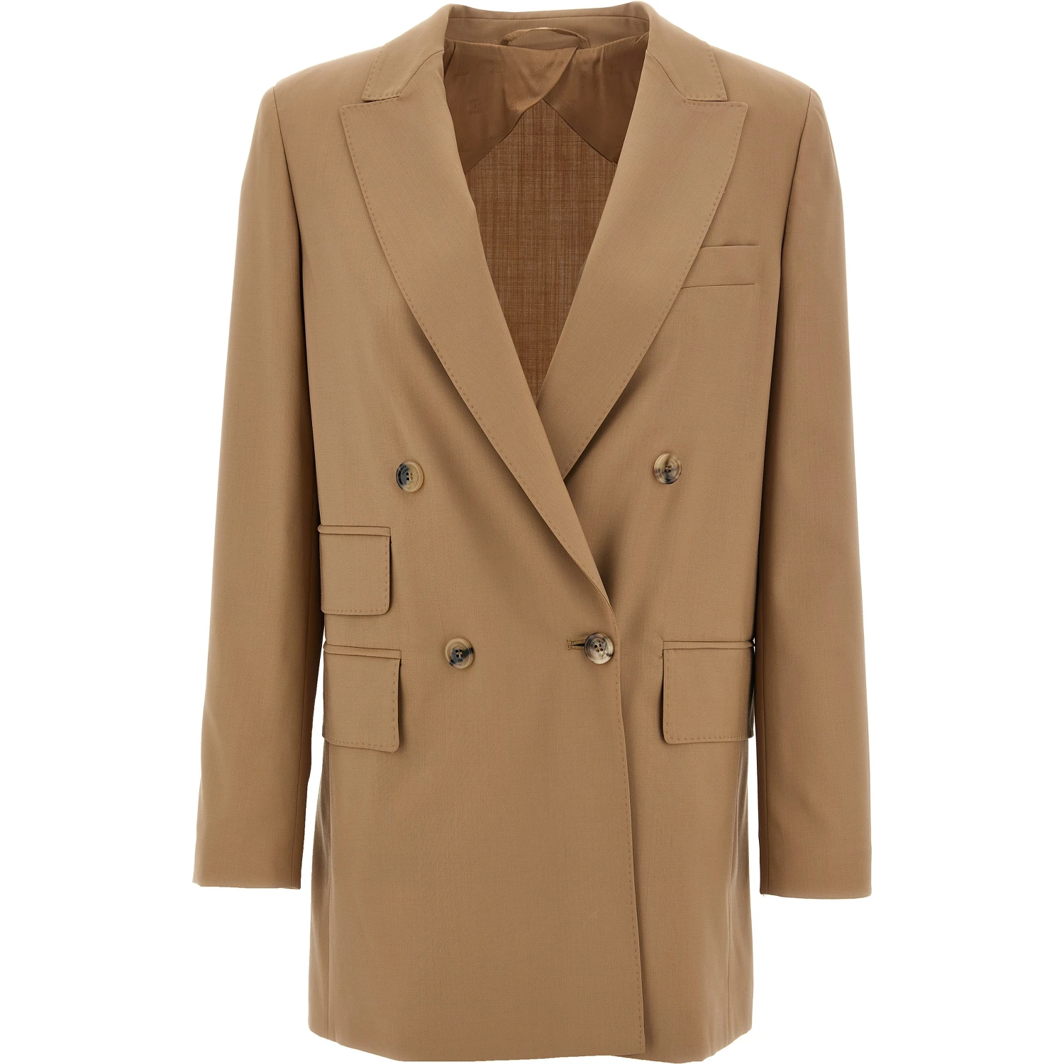 Beige Virgin Wool Blazer