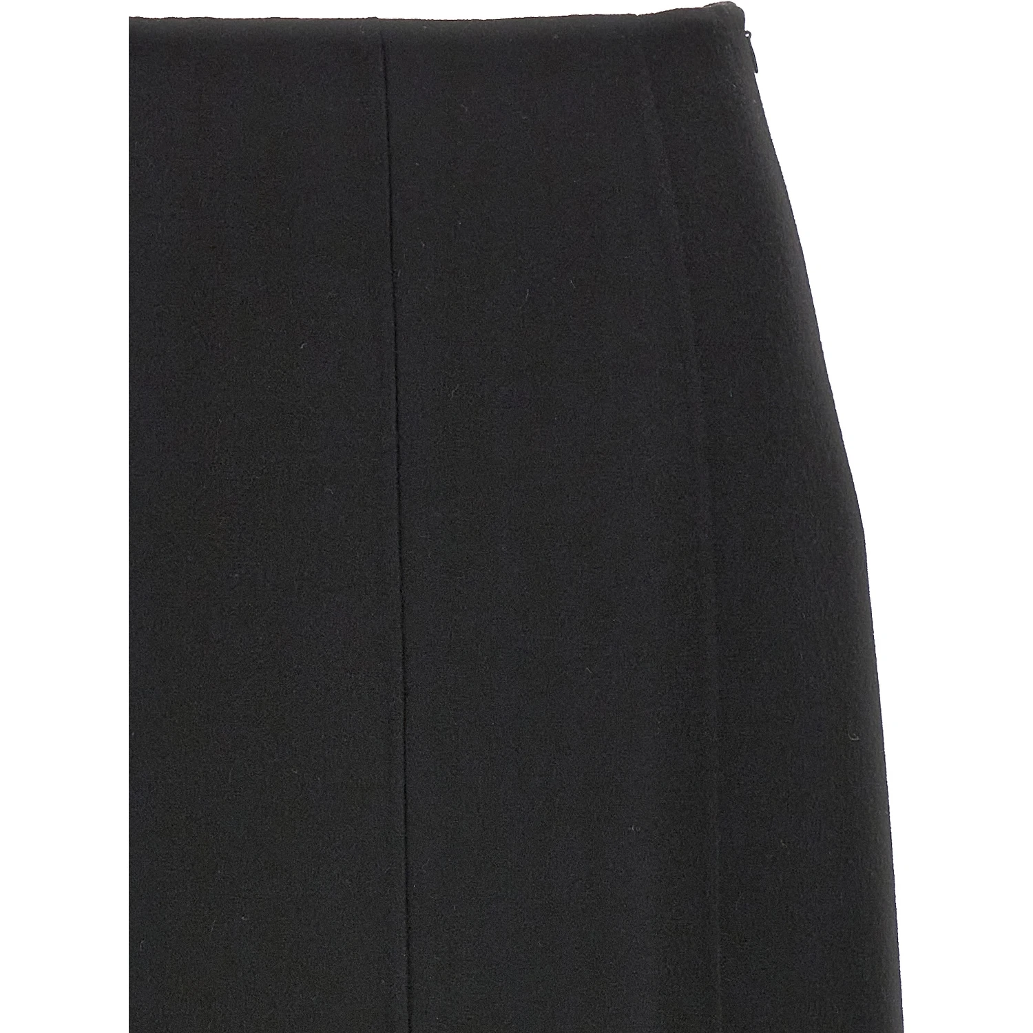 Black Virgin Wool Mini Skirt