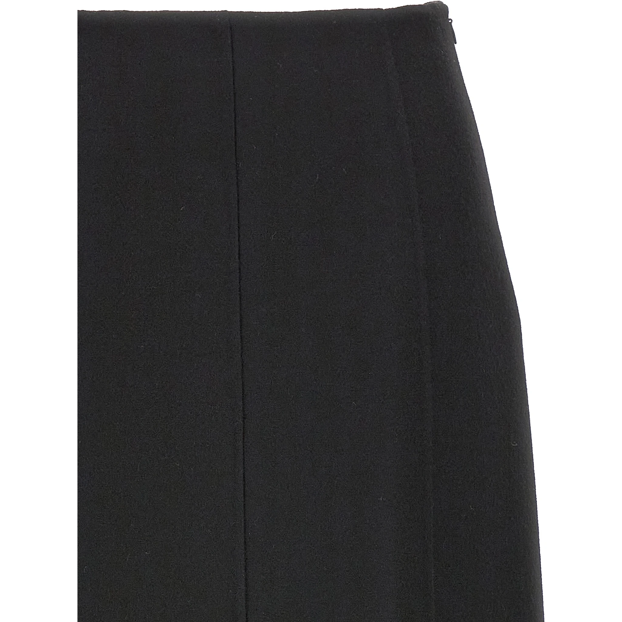 Black Virgin Wool Mini Skirt