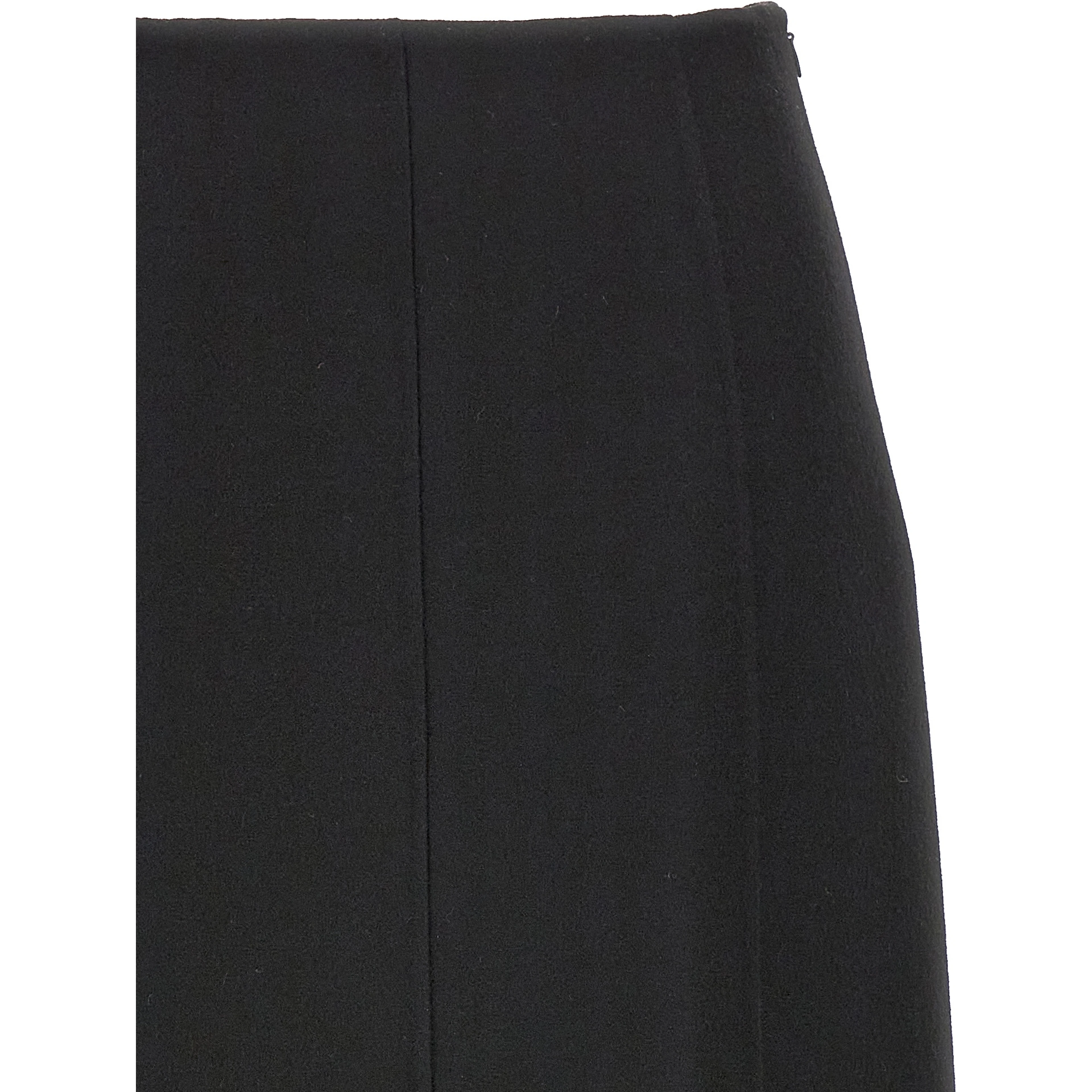 Black Virgin Wool Mini Skirt