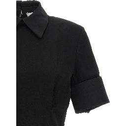 Black Viscose Short Dress