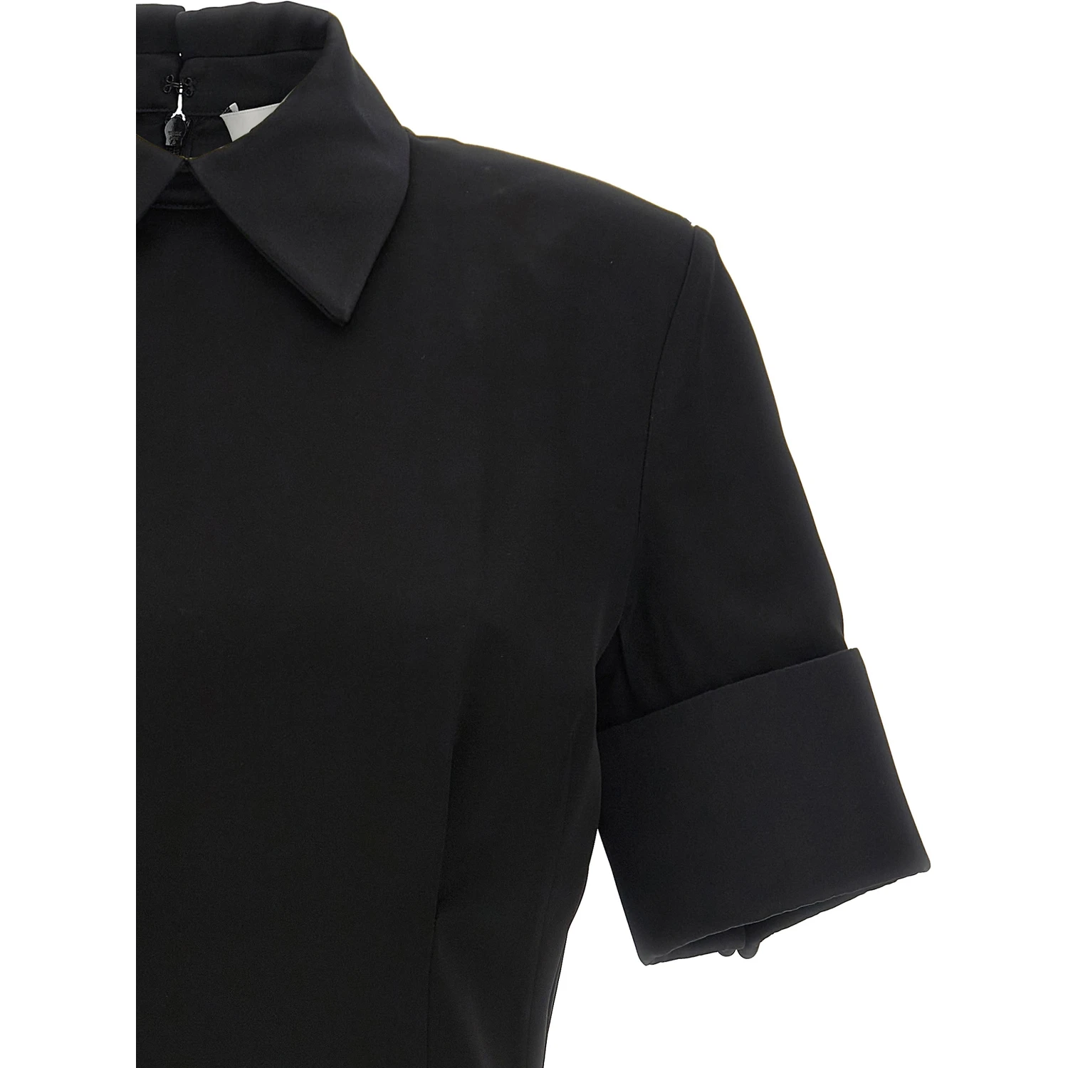 Black Viscose Short Dress