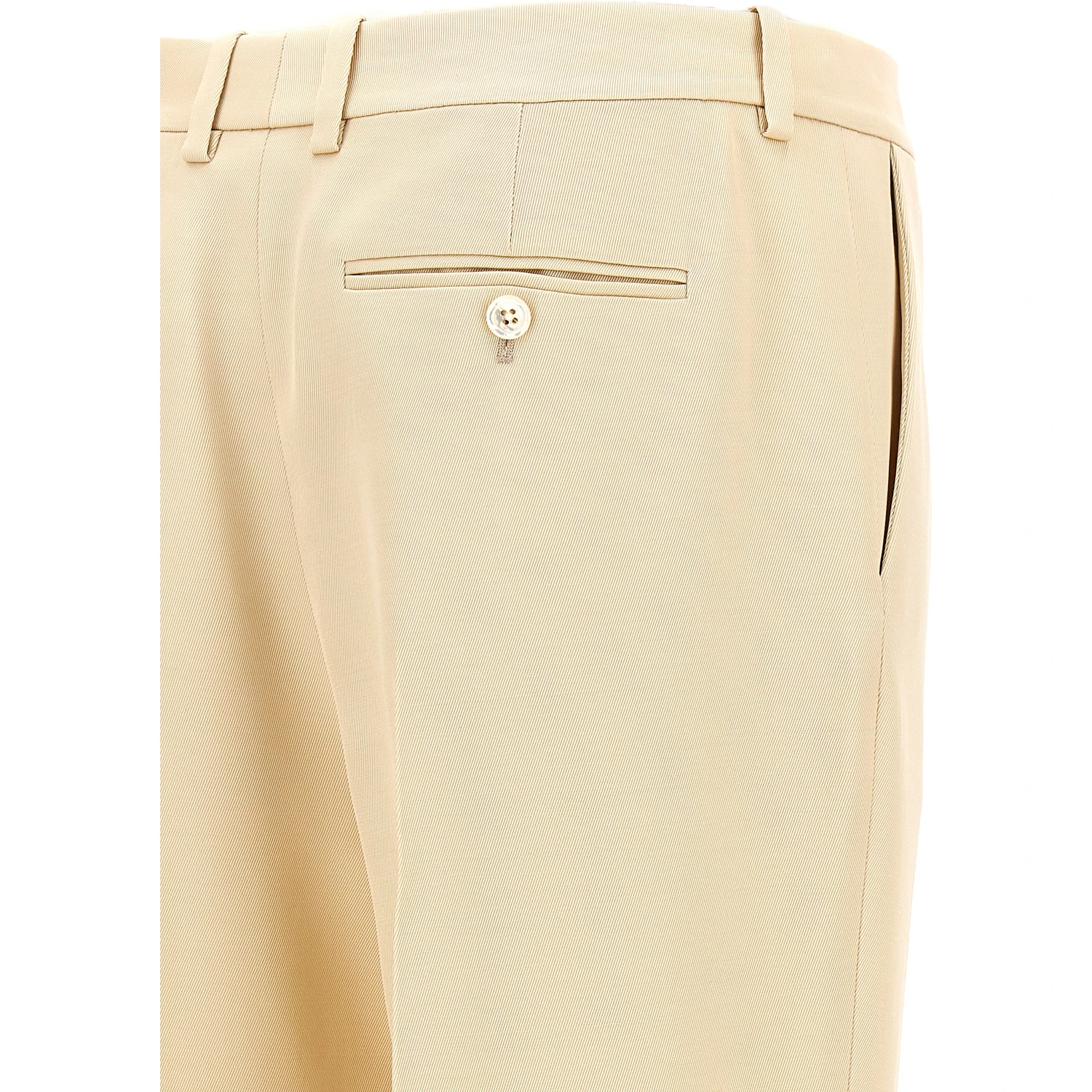 Beige Silk Dress Pants