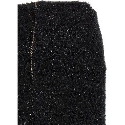 Black Cotton Midi Skirt