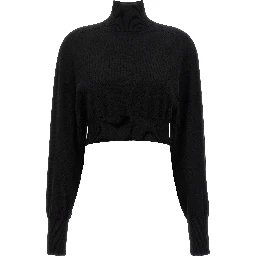 Black Virgin Wool Cardigan