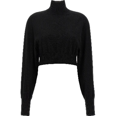 Black Virgin Wool Cardigan