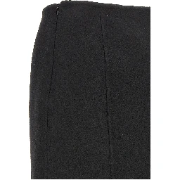 Black Virgin Wool Mini Skirt